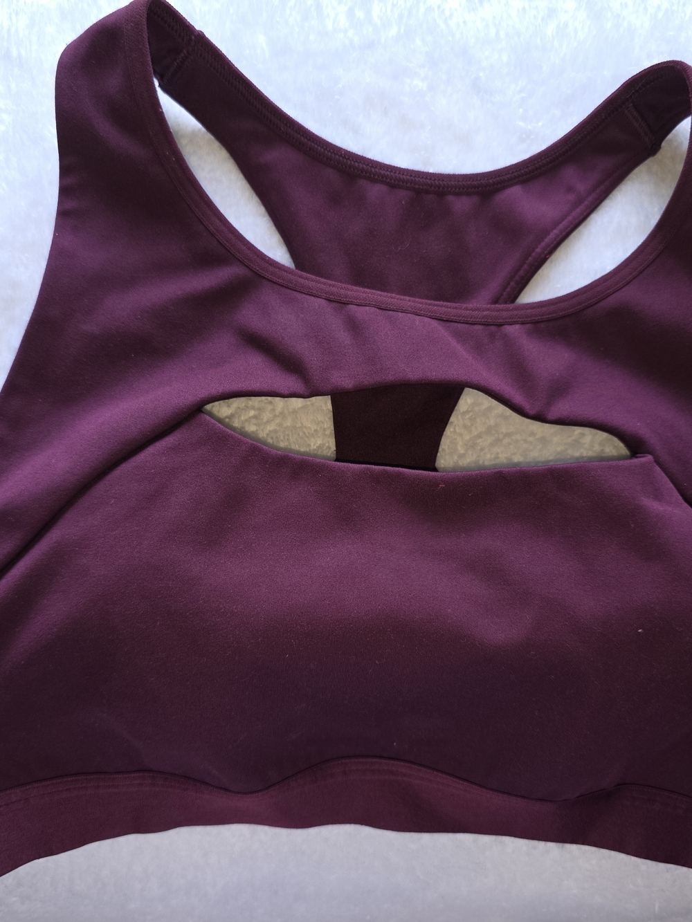 Plum Cutout Racerback Sports Bra